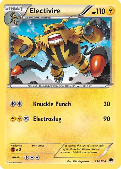 Electivire (XY - BREAKpoint) Light Play Reverse Holofoil