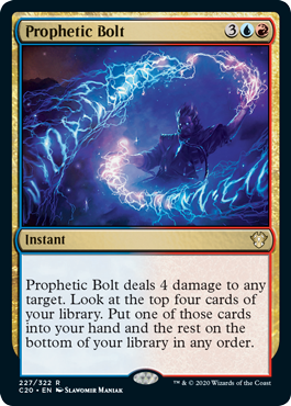 Prophetic Bolt (Commander 2020 Ikoria) Light Play