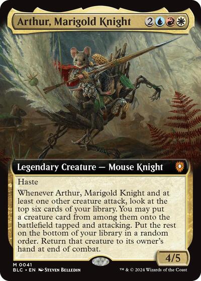 Arthur, Marigold Knight (Extended Art) (Commander: Bloomburrow) Light Play