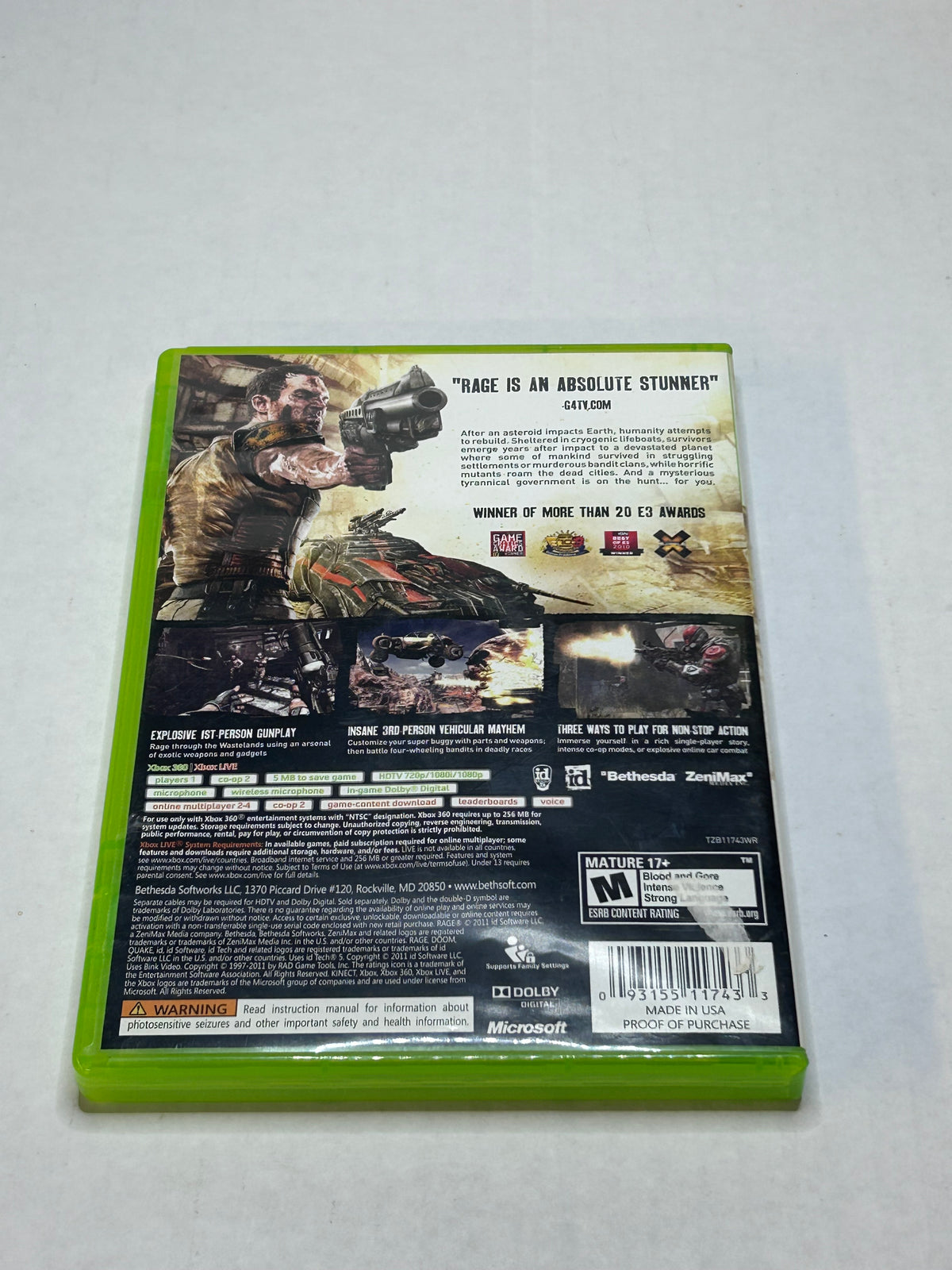 Rage (xbox 360)(cib)
