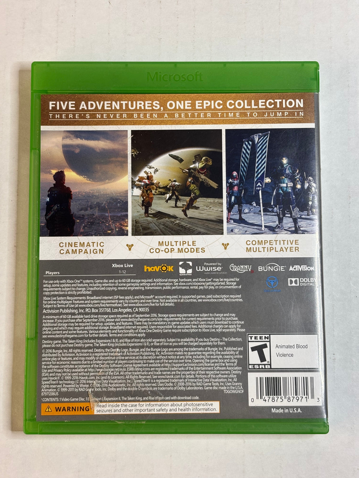 Destiny The Collection (Xbox Series X/Xbox one) (Complete In Box)