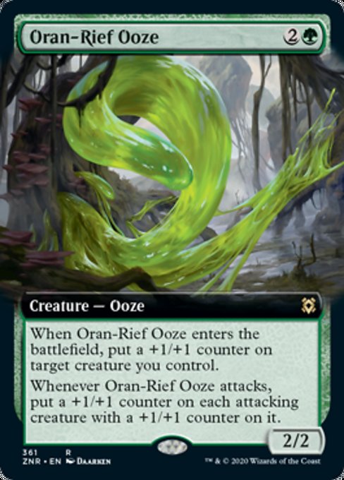 Oran-Rief Ooze (Extended Art) (Zendikar Rising) Light Play