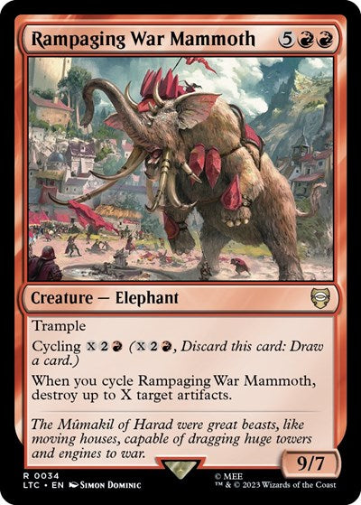 Rampaging War Mammoth (Commander: The Lord of the Rings: Tales of Middle-earth) Light Play