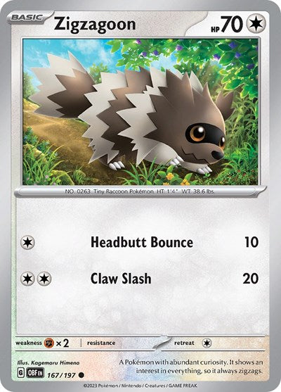 Zigzagoon (Scarlet and  Violet: Obsidian Flames) Light Play