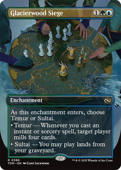Glacierwood Siege (Borderless) (Tarkir: Dragonstorm) Light Play