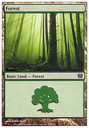 Forest (348) (9th Edition) Light Play