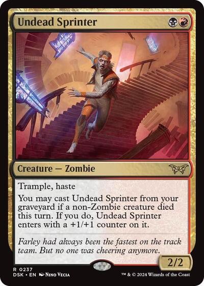 Undead Sprinter (Duskmourn: House of Horror) Light Play Foil