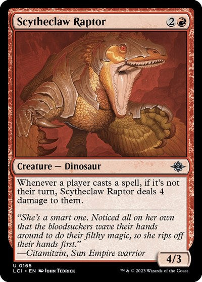 Scytheclaw Raptor (The Lost Caverns of Ixalan) Light Play Foil