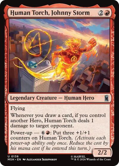 Human Torch, Johnny Storm (Marvel Super Heroes) Light Play