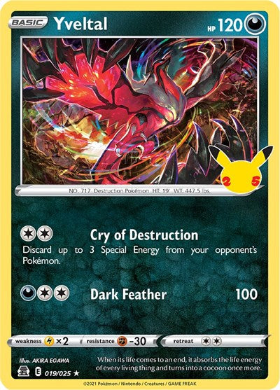 Yveltal (Celebrations) Medium Play Holofoil