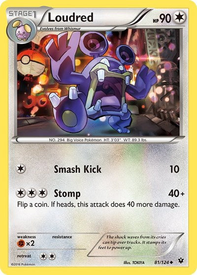 Loudred (XY - Fates Collide) Medium Play
