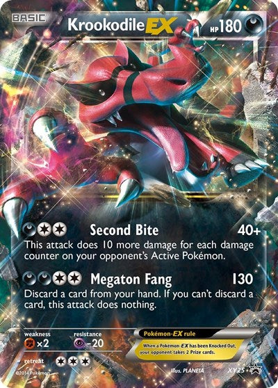 Krookodile EX - XY25 (XY Promos) Medium Play Holofoil