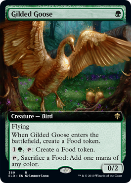 Gilded Goose (Extended Art) (Throne of Eldraine) Light Play
