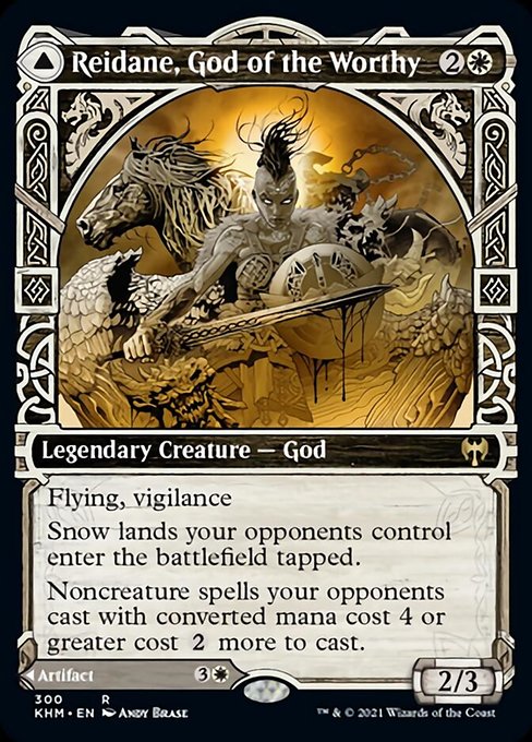 Reidane, God of the Worthy / Valkmira, Protector's Shield (Showcase) (Kaldheim) Light Play Foil