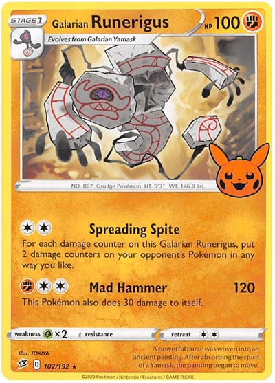 Galarian Runerigus (Trick or Trade BOOster Bundle 2023) Light Play