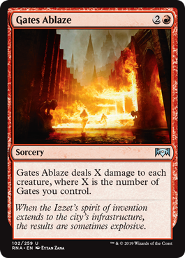 Gates Ablaze (Ravnica Allegiance) Medium Play