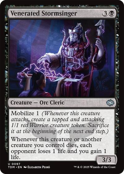 Venerated Stormsinger (Tarkir: Dragonstorm) Light Play