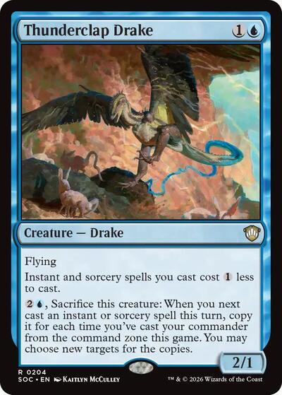 Thunderclap Drake (Commander: Secrets of Strixhaven) Light Play