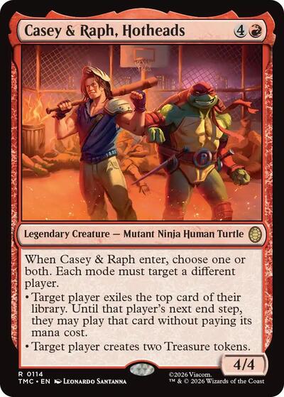Casey & Raph, Hotheads (Commander: Teenage Mutant Ninja Turtles) Light Play