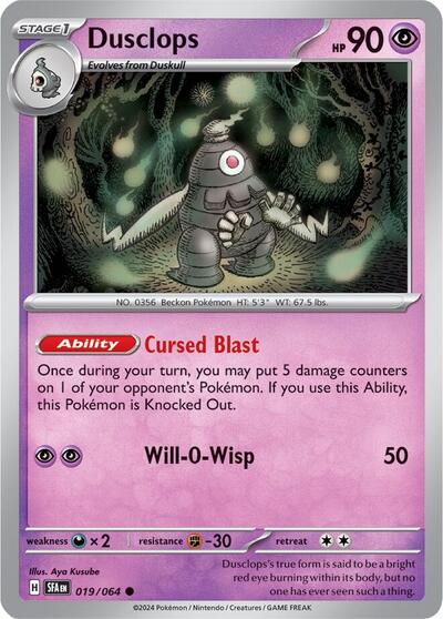 Dusclops - 019 (SV: Shrouded Fable) Light Play