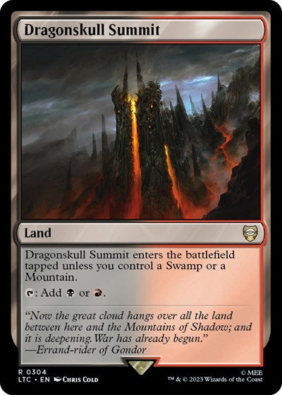 Dragonskull Summit (Commander: The Lord of the Rings: Tales of Middle-earth) Light Play