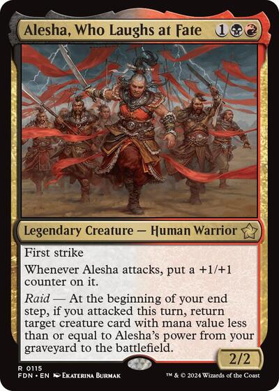 Alesha, Who Laughs at Fate (Foundations) Light Play Foil