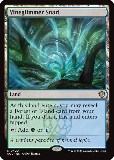 Vineglimmer Snarl (Commander: Secrets of Strixhaven) Light Play