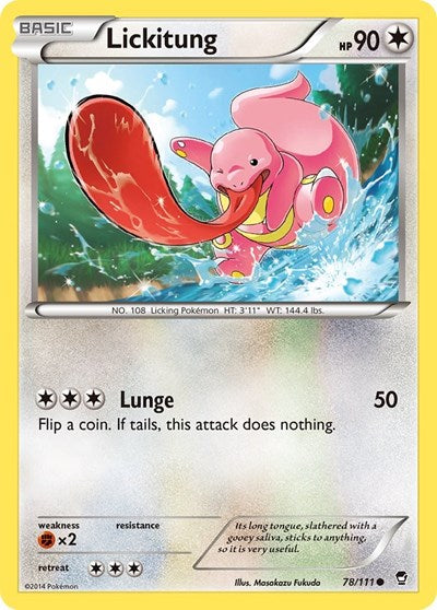 Lickitung (XY - Furious Fists) Damaged / Poor Reverse Holofoil
