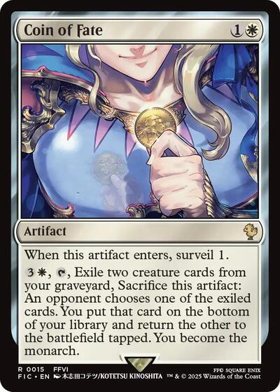 Coin of Fate (Commander: FINAL FANTASY) Light Play