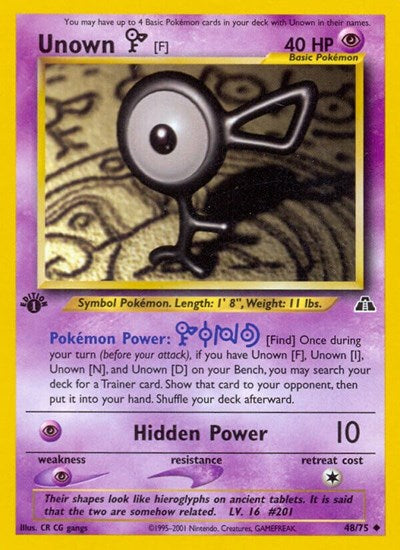 Unown (F) (Neo Discovery) Damaged / Poor Unlimited