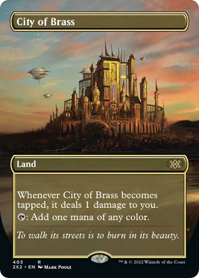 City of Brass (Borderless) (Double Masters 2022) Near Mint