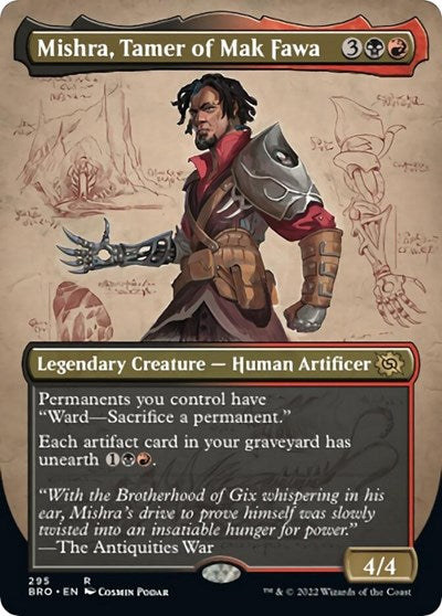 Mishra, Tamer of Mak Fawa (Borderless) (The Brothers' War) Light Play