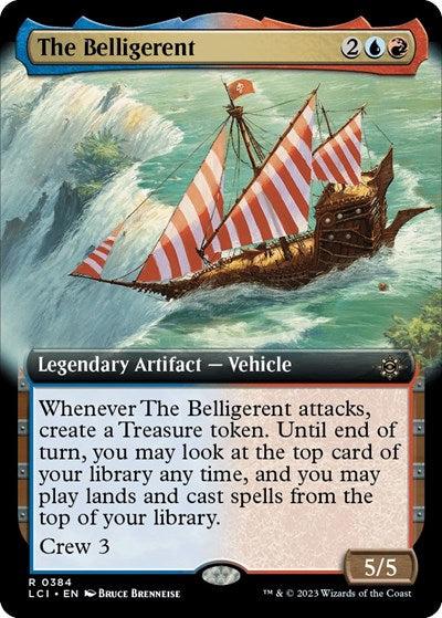 The Belligerent (Extended Art) (The Lost Caverns of Ixalan) Light Play