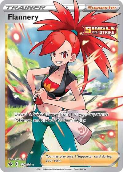 Flannery (Full Art) (SWSH06: Chilling Reign) Light Play Holofoil