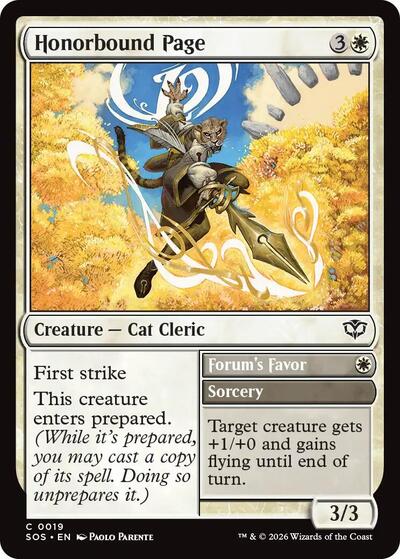 Honorbound Page (Secrets of Strixhaven) Light Play Foil