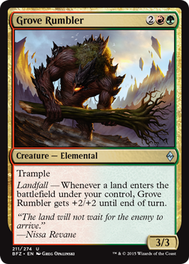 Grove Rumbler (Battle for Zendikar) Light Play