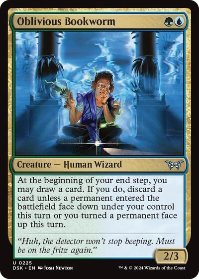 Oblivious Bookworm (0225) (Duskmourn: House of Horror) Light Play