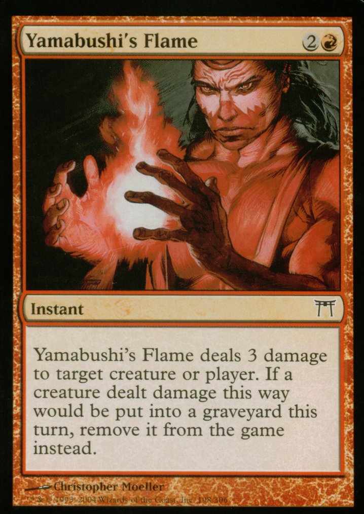 Yamabushi's Flame (Champions of Kamigawa) Light Play
