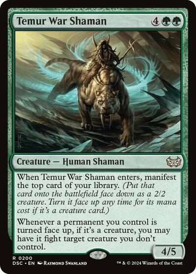 Temur War Shaman (Commander: Duskmourn: House of Horror) Light Play