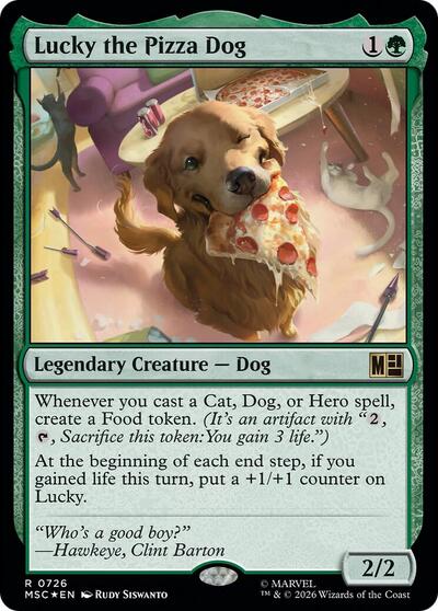 Lucky the Pizza Dog (Commander: Marvel Super Heroes) Light Play
