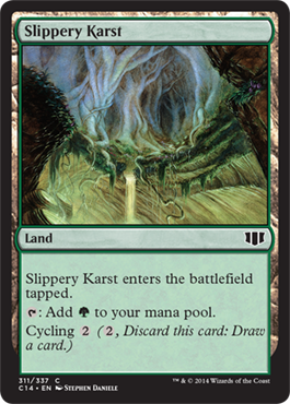 Slippery Karst (Commander 2014 Edition) Light Play