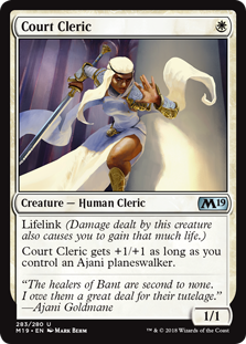 Court Cleric (Magic 2019 Core Set) Light Play