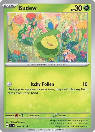 Budew (SV: Prismatic Evolutions) Light Play Reverse Holofoil