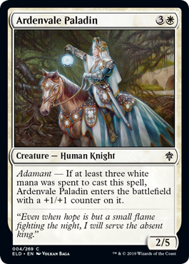 Ardenvale Paladin (Throne of Eldraine) Light Play