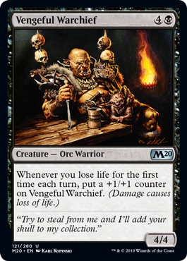 Vengeful Warchief (Magic 2020 Core Set) Light Play