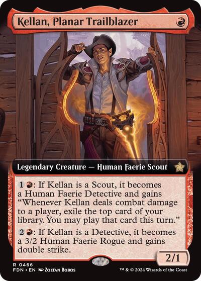 Kellan, Planar Trailblazer (Extended Art) (Foundations) Light Play