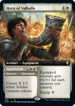 Horn of Valhalla (Extended Art) (Commander Legends: Battle for Baldur's Gate) Light Play