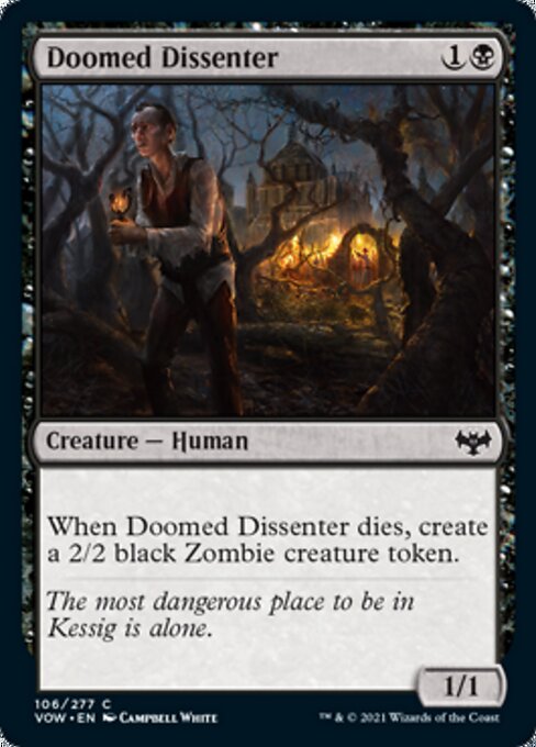 Doomed Dissenter (Innistrad: Crimson Vow) Light Play Foil
