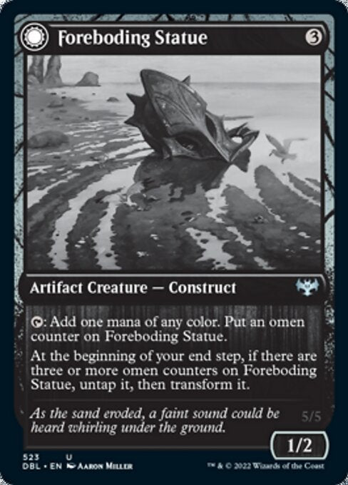 Foreboding Statue / Forsaken Thresher (Innistrad: Double Feature) Light Play Foil