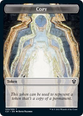 Copy / Fractal Double-sided Token (Commander 2021) Light Play